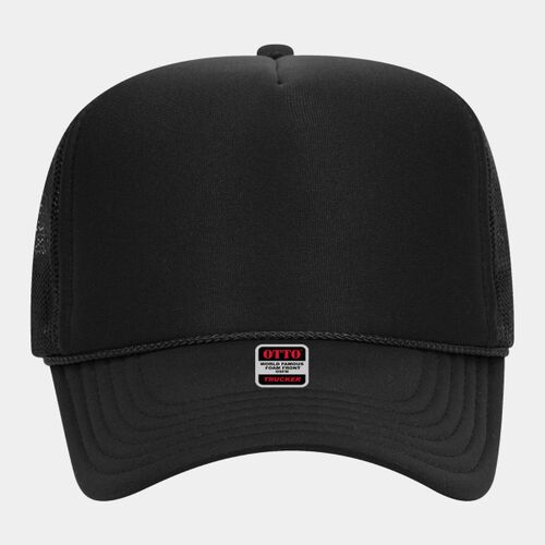 OTTO Polyester Foam Front Five Panel High Crown Mesh Back Trucker Hat Thumbnail